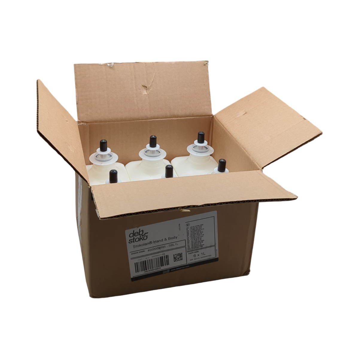 Stokolan Hand & Body Lotion 1 Liter Patronen 6er Box