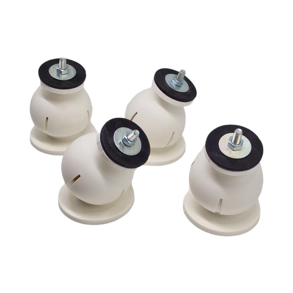 ERRECOM Mini Steady Bodenständer verstellbar für Klimaanlagen Wärmepumpen weiß RAL 9016 Set mit 4 Stück