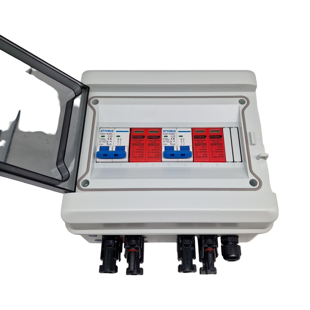GTYORUS Photovoltaik Anschlussdose IP65 DC 500V 2 Strings Überspannungsschutz