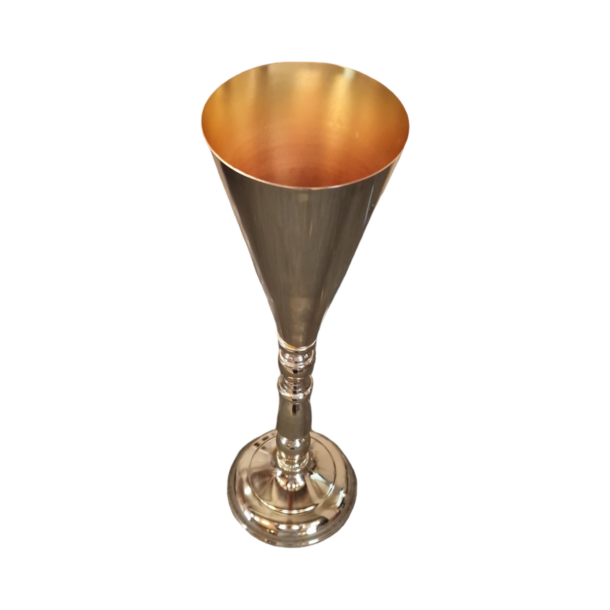 VEVOR Blumenvase Set 10 Stück Metall Trompetenform goldfarben für Hochzeit Tischdeko Ju... 43 cm hoch