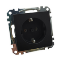Schneider Electric Merten Schuko-Steckdose Steckklemmen schwarz matt System M