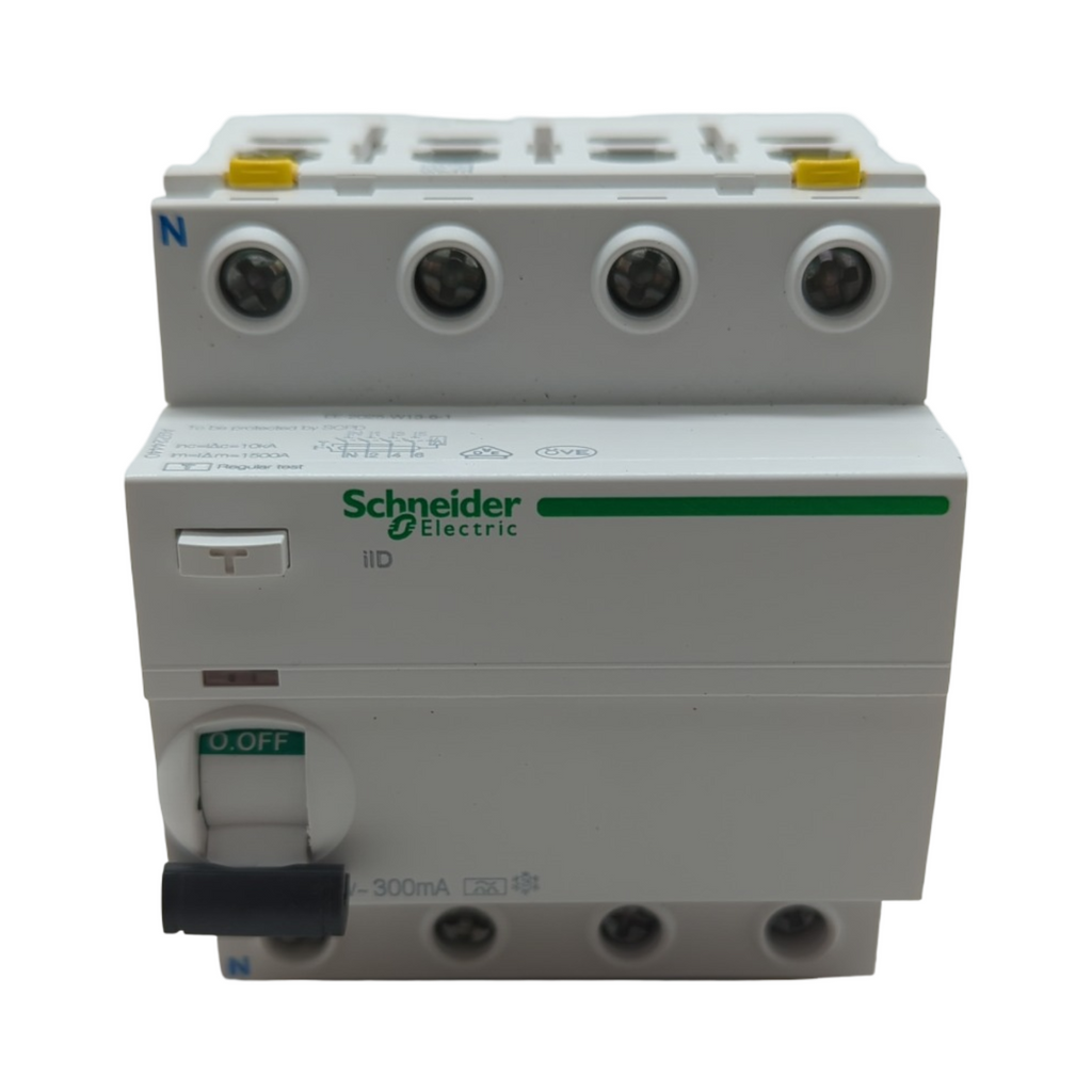Schneider Electric Acti9 iID FI-Schutzschalter 4-polig 40A 300mA Typ A weiss