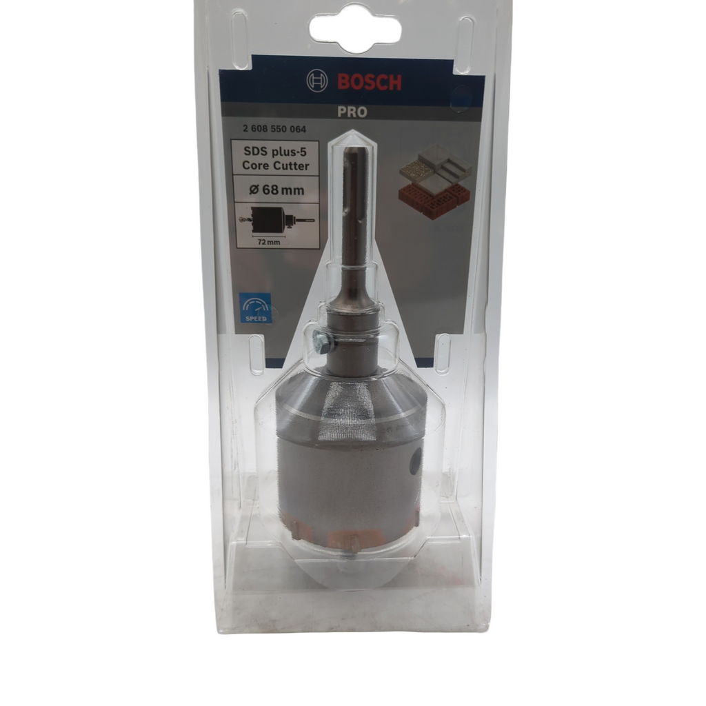 Bosch SDS plus-5 Core Cutter-Set Bohrhammer-Zubehör 3-teilig für Beton Kalk- und Sandsteine 68 mm