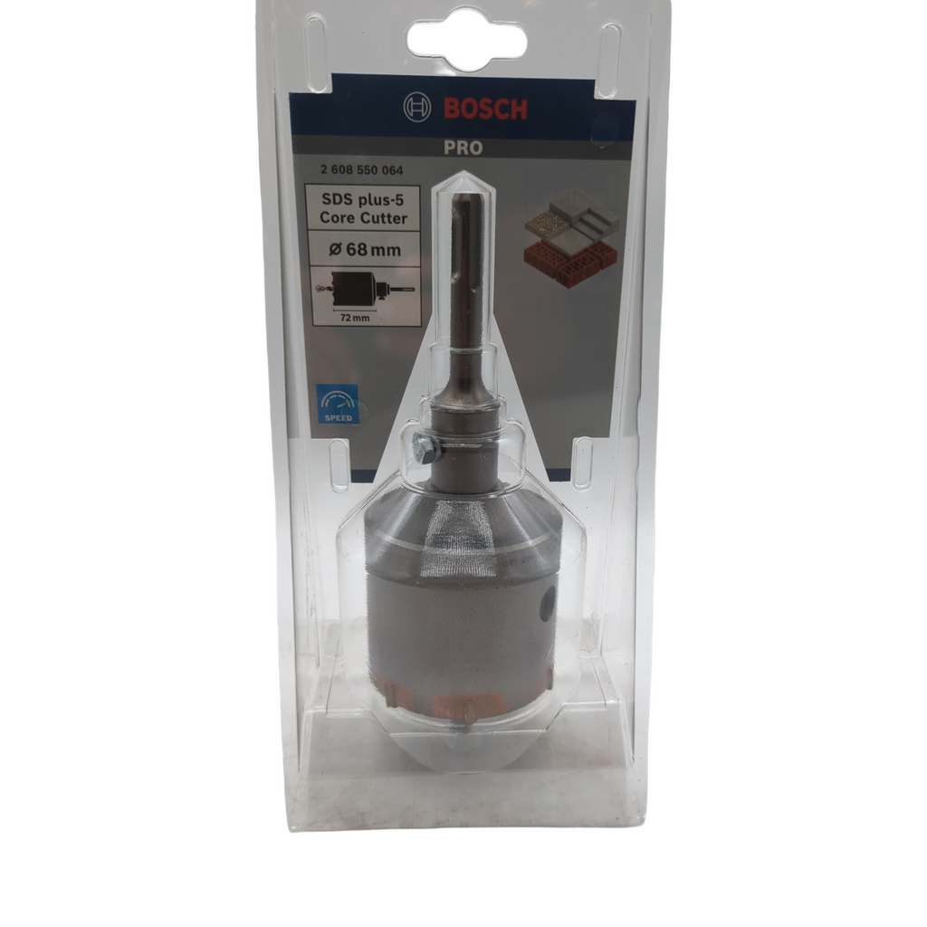 Bosch SDS plus-5 Core Cutter-Set Bohrhammer-Zubehör 3-teilig für Beton Kalk- und Sandsteine 68 mm