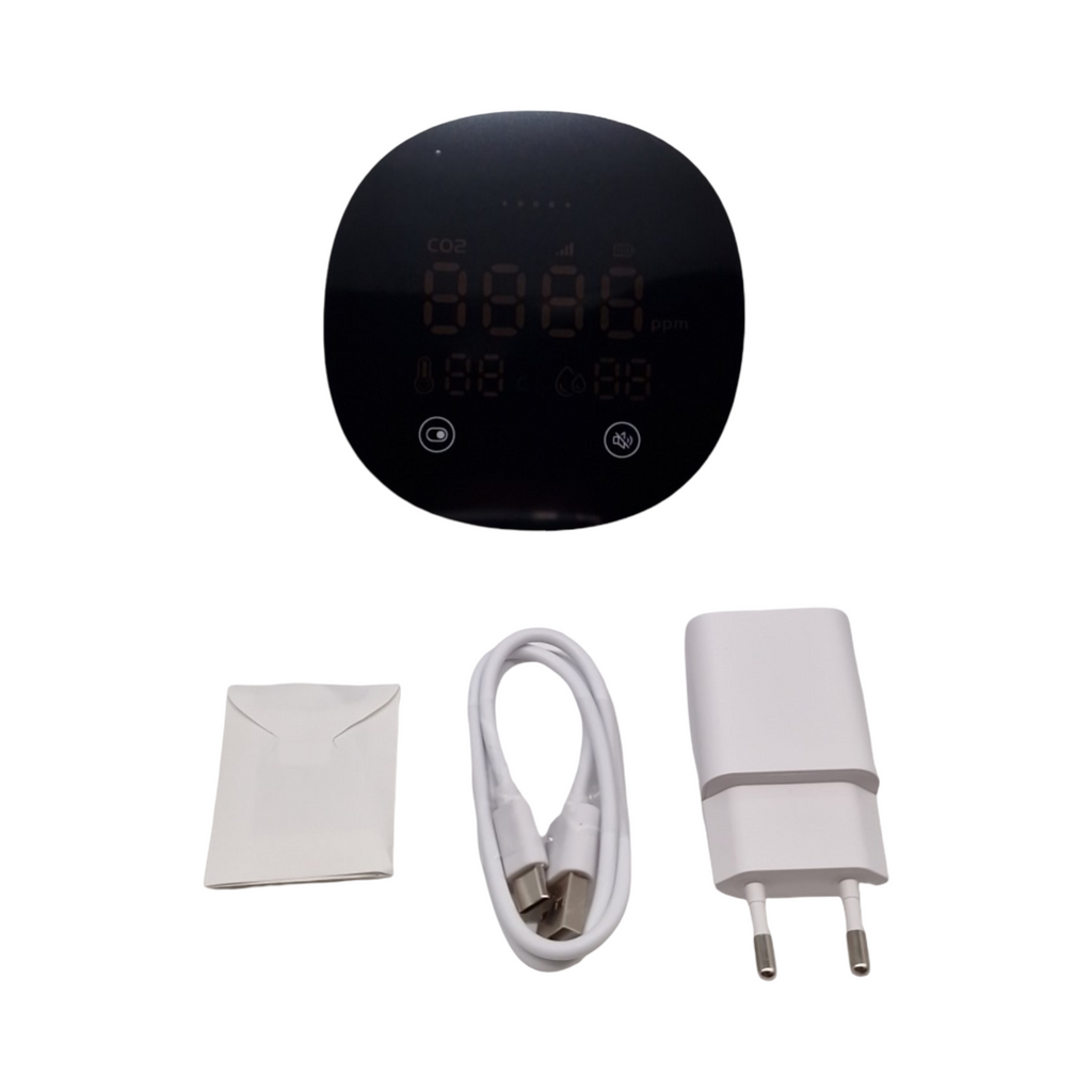 NOUS E10 ZigBee CO2-Sensor mit Temperatur Luftfeuchtigkeitssensor 100x30x100 mm