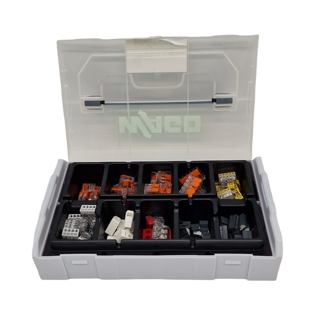 WAGO 887-950 Verbindungsklemmen-Set 166-teilig für alle Leiterarten in L-BOXX Mini