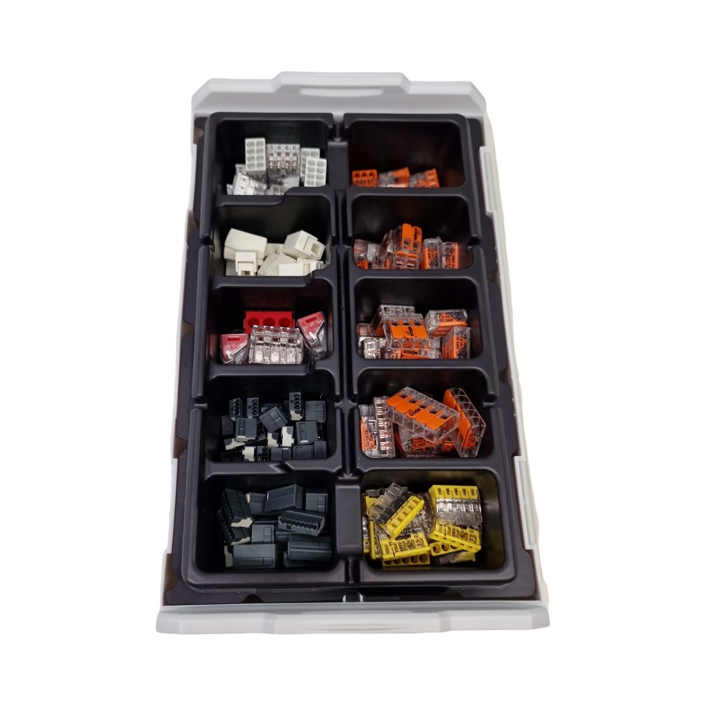 WAGO 887-950 Verbindungsklemmen-Set 166-teilig für alle Leiterarten in L-BOXX Mini