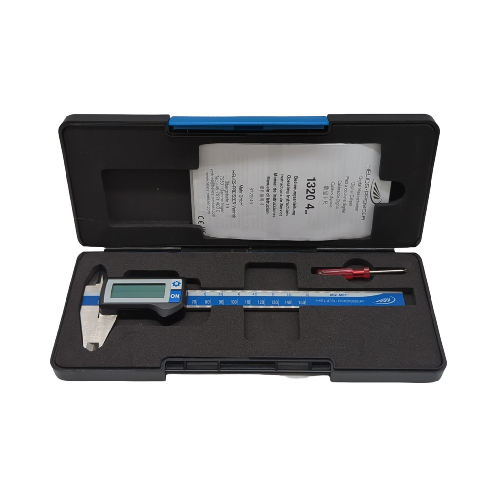 Helios Preisser DIGI-MET Taschenmessschieber digital Messbereich 0-150mm Schnabellänge 40mm Ablesung 0,01mm