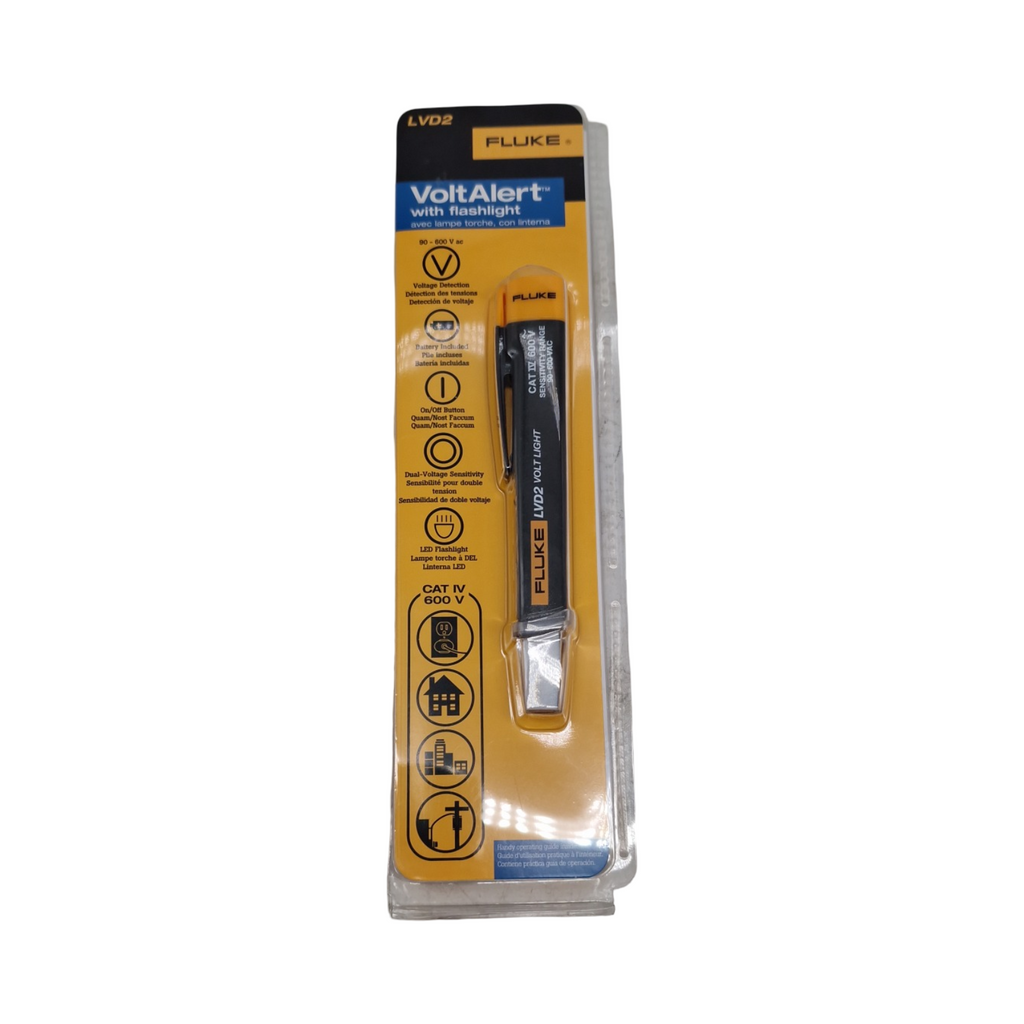 LVD2 non-contact Voltage Tester Elektriker-Schraubendreher 90–600V AC Schwarz Gelb 0–50°C