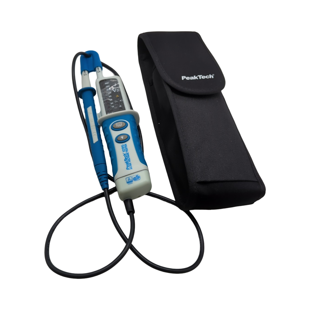 PeakTech 1095 Spannungsprüfer 2-polig LED-Anzeige staub- und spritzwassergeschützt IP64