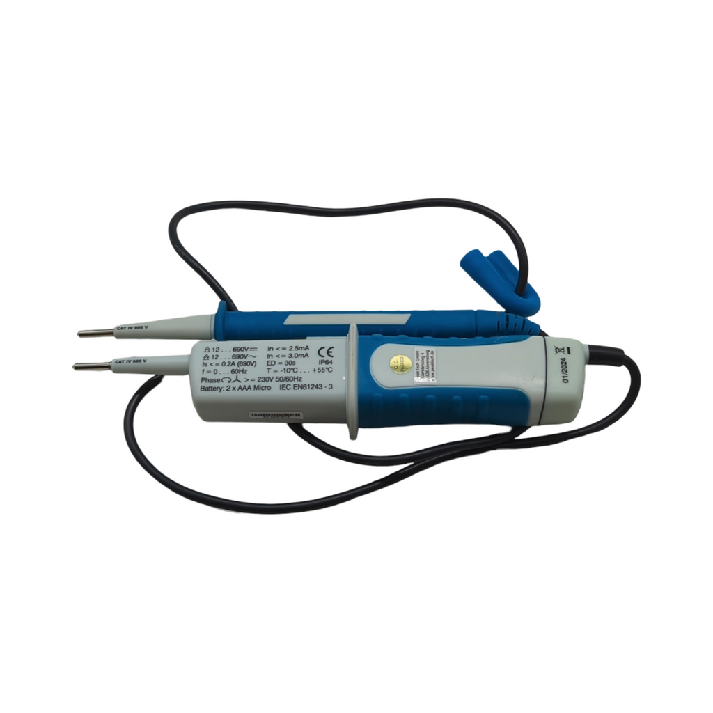 PeakTech 1095 Spannungsprüfer 2-polig LED-Anzeige staub- und spritzwassergeschützt IP64
