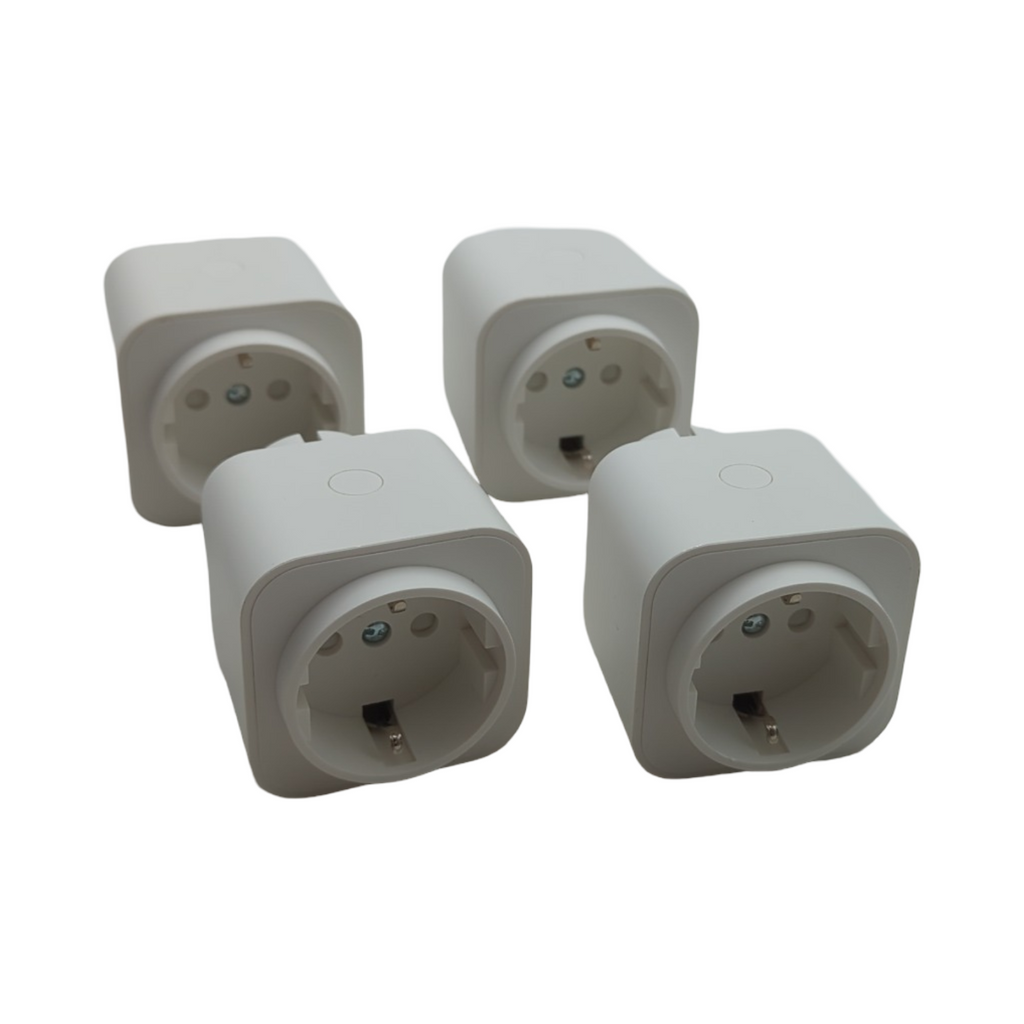 Amazon Basics Smarter Stecker WLAN 2,4GHz Matter-kompatibel Weiß 4er Pack