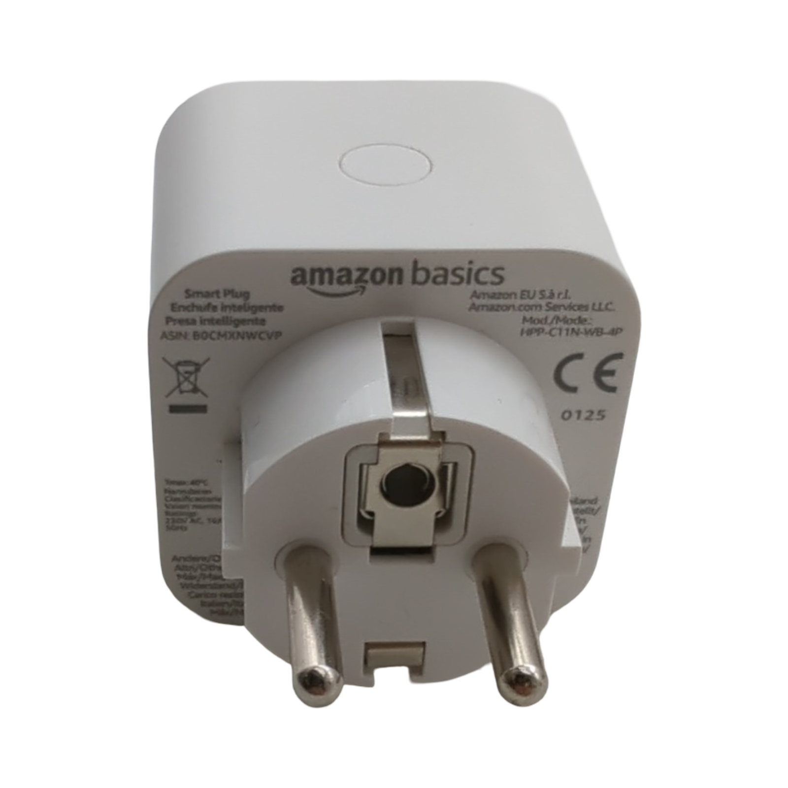 Amazon Basics Smarter Stecker WLAN 2,4GHz Matter-kompatibel Weiß 4er Pack