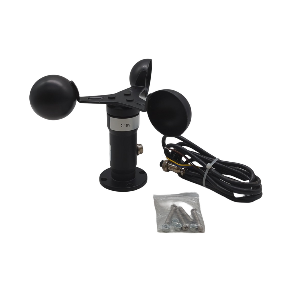 Aluminiumlegierung Windgeschwindigkeitssensor Anemometer Impulssignalausgang Außentemperatur Luftfeuchtigkeit Regenmesser