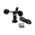 Aluminiumlegierung Windgeschwindigkeitssensor Anemometer Impulssignalausgang Außentemperatur Luftfeuchtigkeit Regenmesser