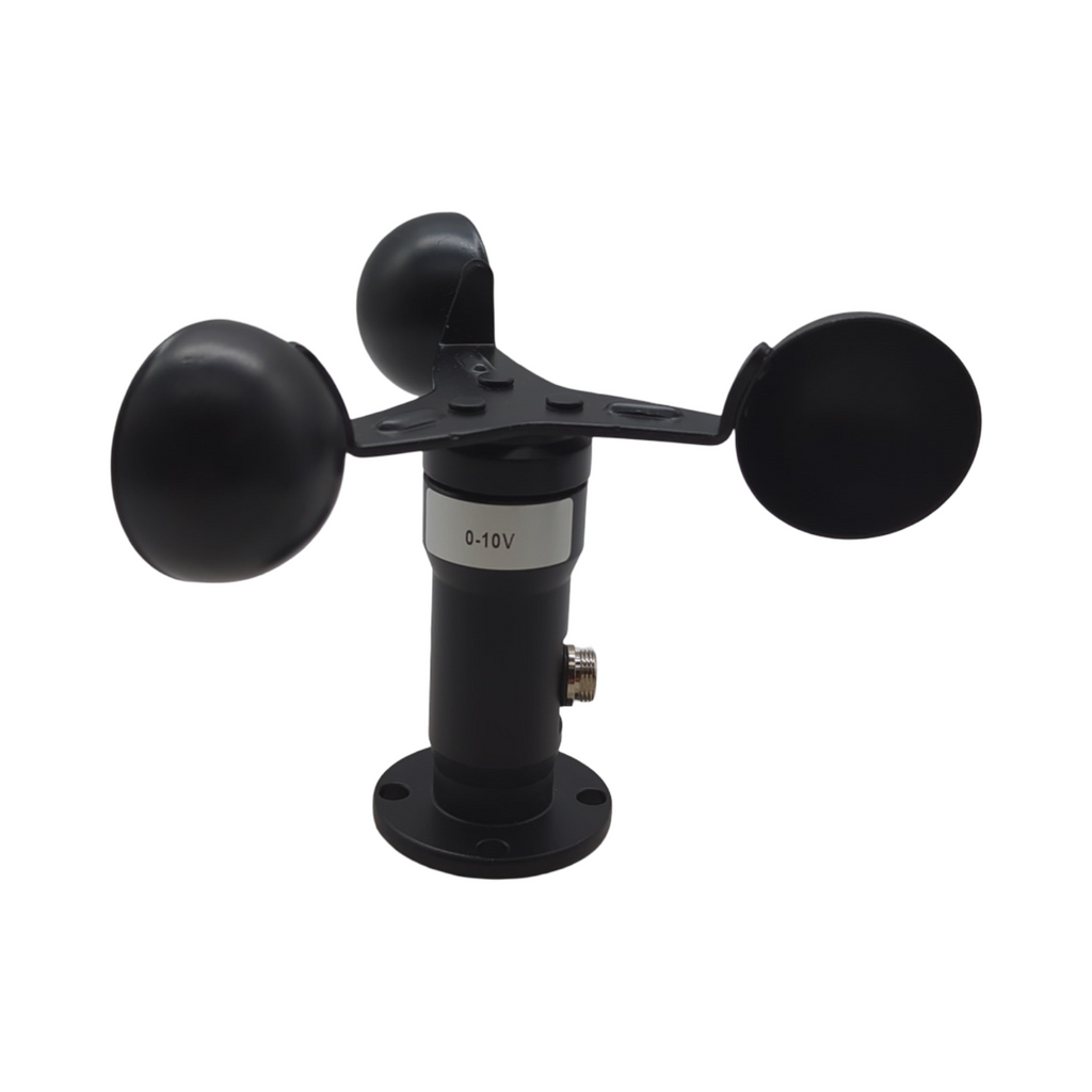 Aluminiumlegierung Windgeschwindigkeitssensor Anemometer Impulssignalausgang Außentemperatur Luftfeuchtigkeit Regenmesser
