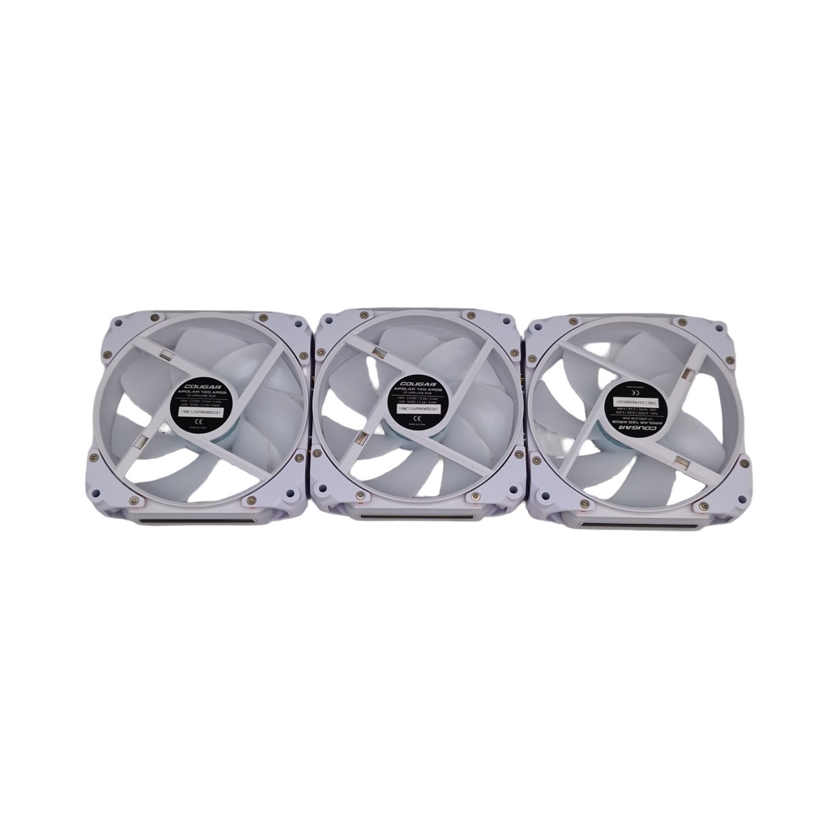 COUGAR Apolar 120 Lüfter 3er-Pack Weiß ARGB Hydrodynamisches Lager Computerkühlsystem 120mm
