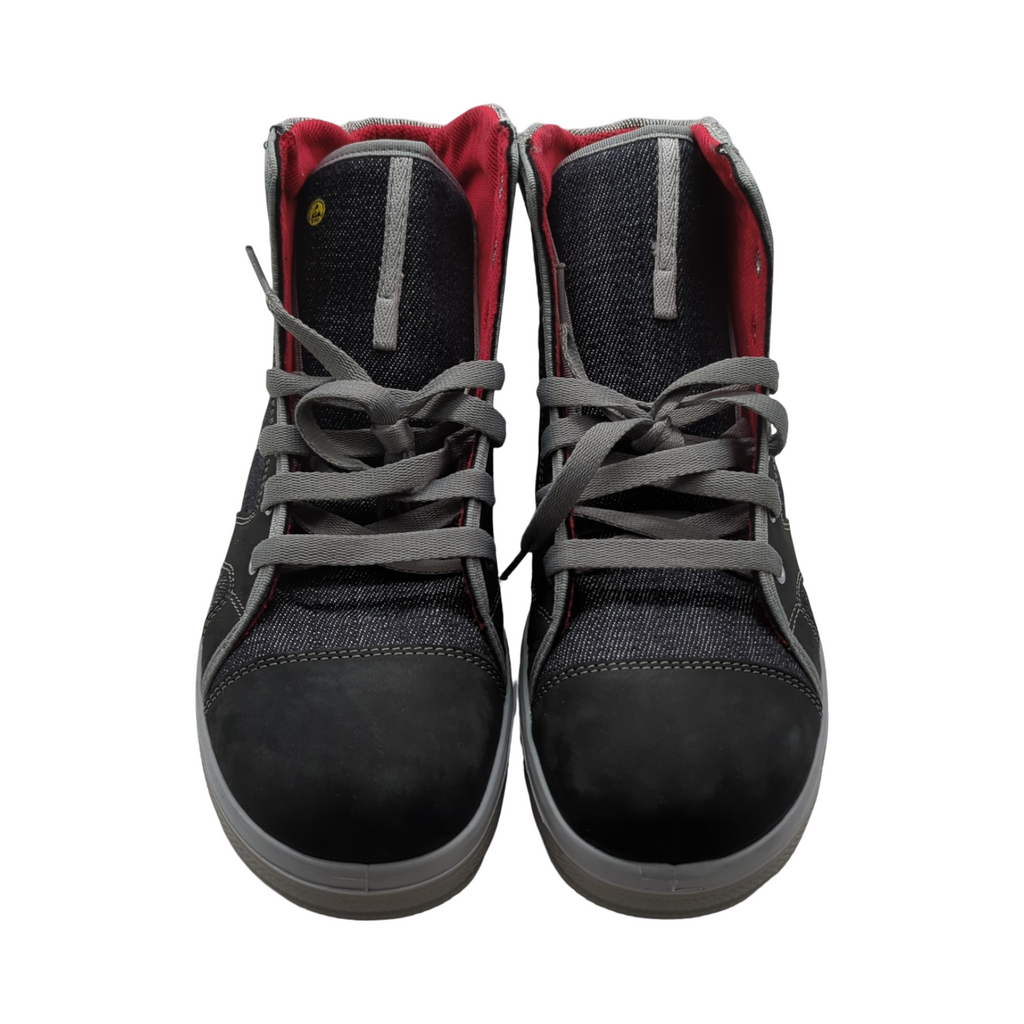 ELTEN SENSATION Mid Sicherheitsschuhe Herren Stahlkappe Gr. 44 Schwarz Grau