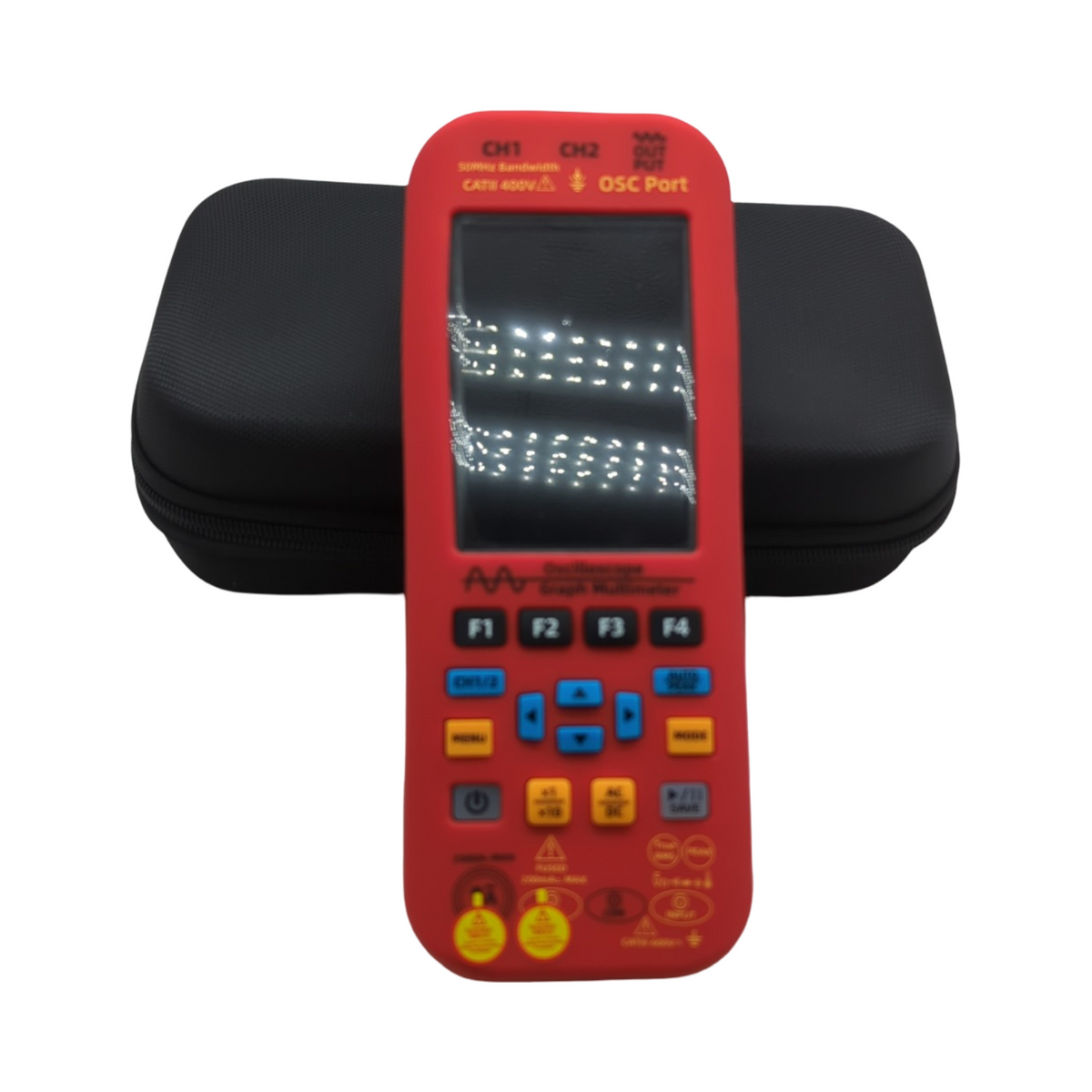 BSIDE O9 Digital Oszilloskop Handheld 2 Kanal 50MHz 250MSa/s Multimeter TRMS 20000 Zähler 3.98 Zoll Farbdisplay 5000mAh