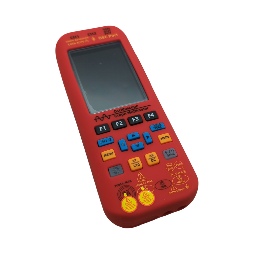 BSIDE O9 Digital Oszilloskop Handheld 2 Kanal 50MHz 250MSa/s Multimeter TRMS 20000 Zähler 3.98 Zoll Farbdisplay 5000mAh