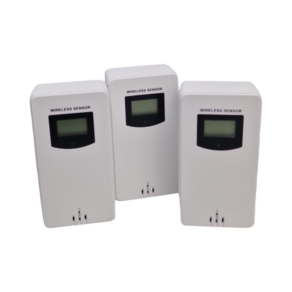 Qxmcov Wetterstation Funk mit 3 Außensensoren Digital Thermometer Hygrometer Multifunktional