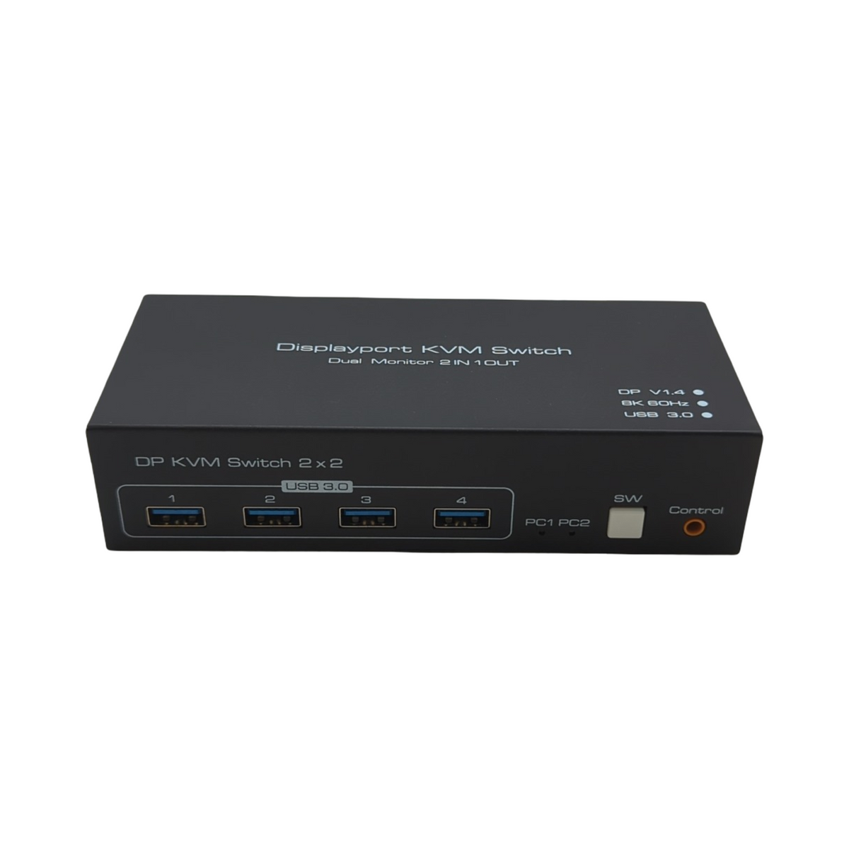YOUTINGHDAV USB 3.0 DP KVM Switch Dual Monitor 2 PCs 2 Monitore 4K 144Hz DisplayPort 1.4