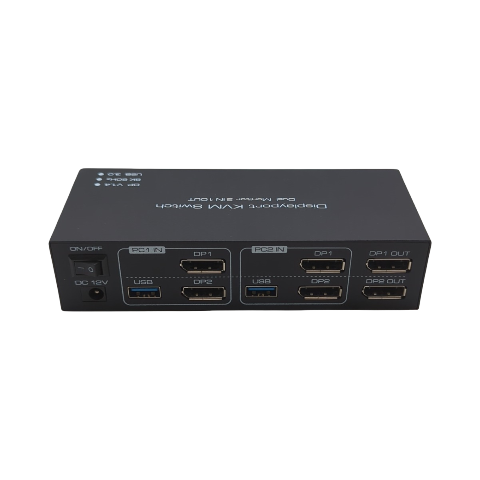 YOUTINGHDAV USB 3.0 DP KVM Switch Dual Monitor 2 PCs 2 Monitore 4K 144Hz DisplayPort 1.4
