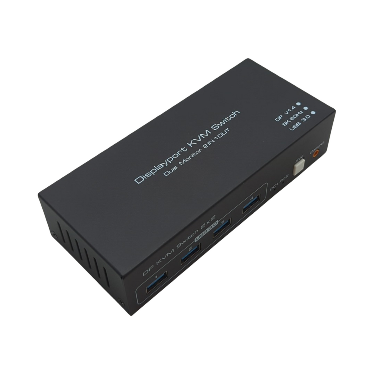 YOUTINGHDAV USB 3.0 DP KVM Switch Dual Monitor 2 PCs 2 Monitore 4K 144Hz DisplayPort 1.4