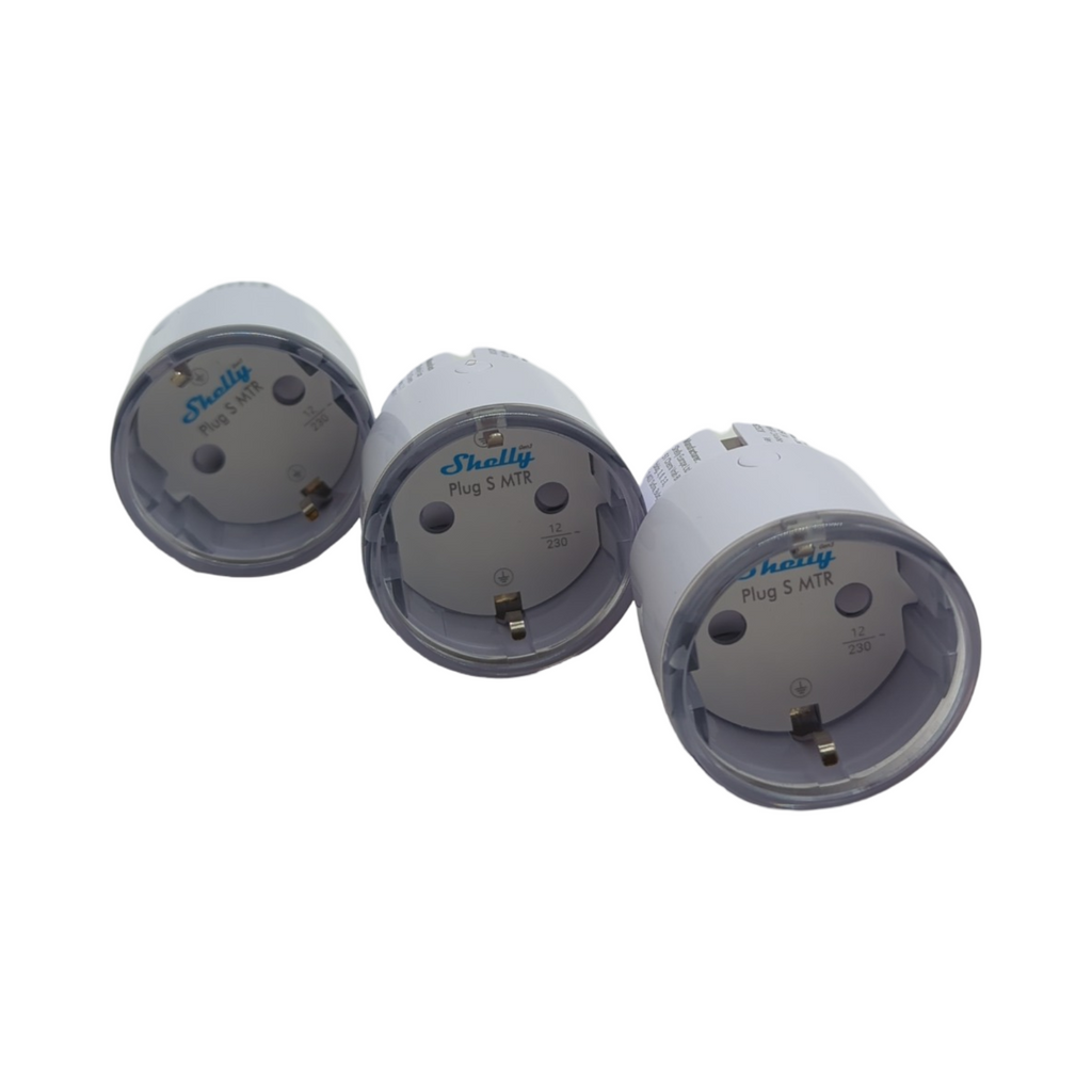 SHELLY Plug S Gen3 WLAN-Steckdose Set weiß Matter 3 Stück