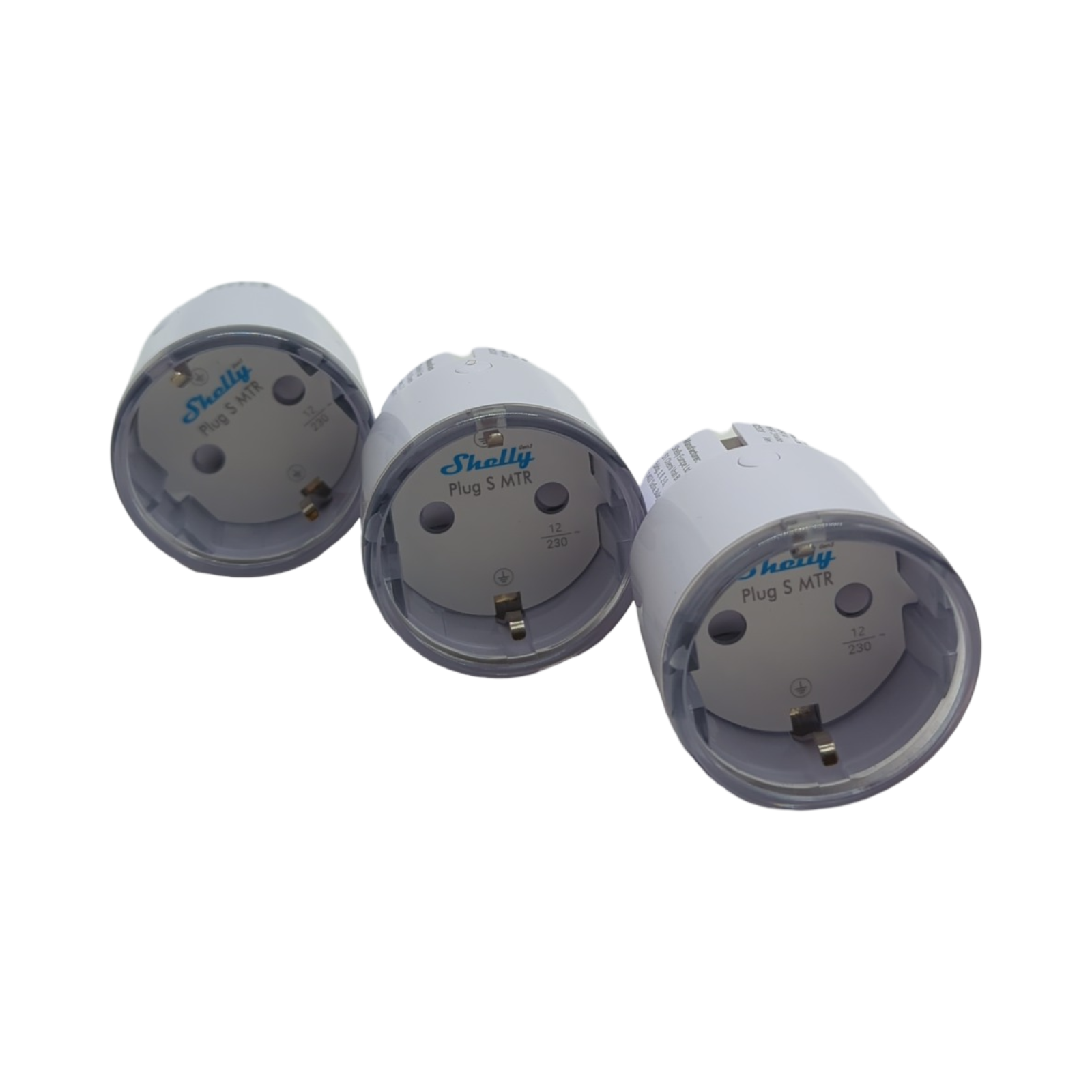 SHELLY Plug S Gen3 WLAN-Steckdose Set weiß Matter 3 Stück