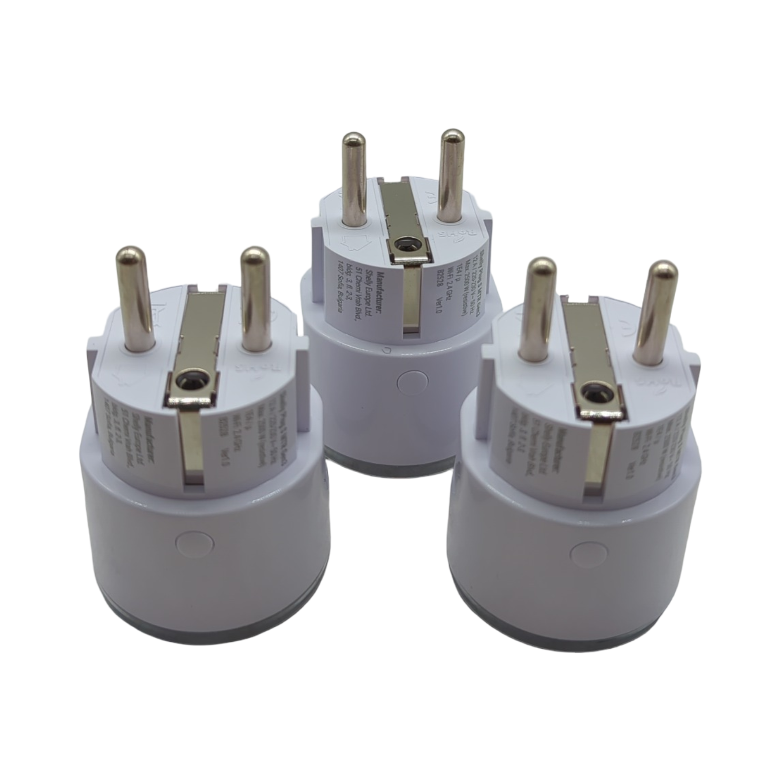 SHELLY Plug S Gen3 WLAN-Steckdose Set weiß Matter 3 Stück