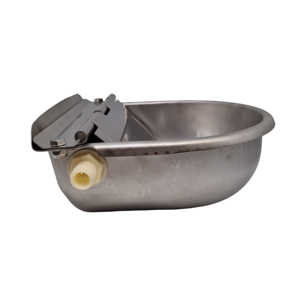 MUALROUS Automatischer Hunde-Wassernapf Edelstahl beheizt Schwimmerventil 2,5L 220V Außenbereich