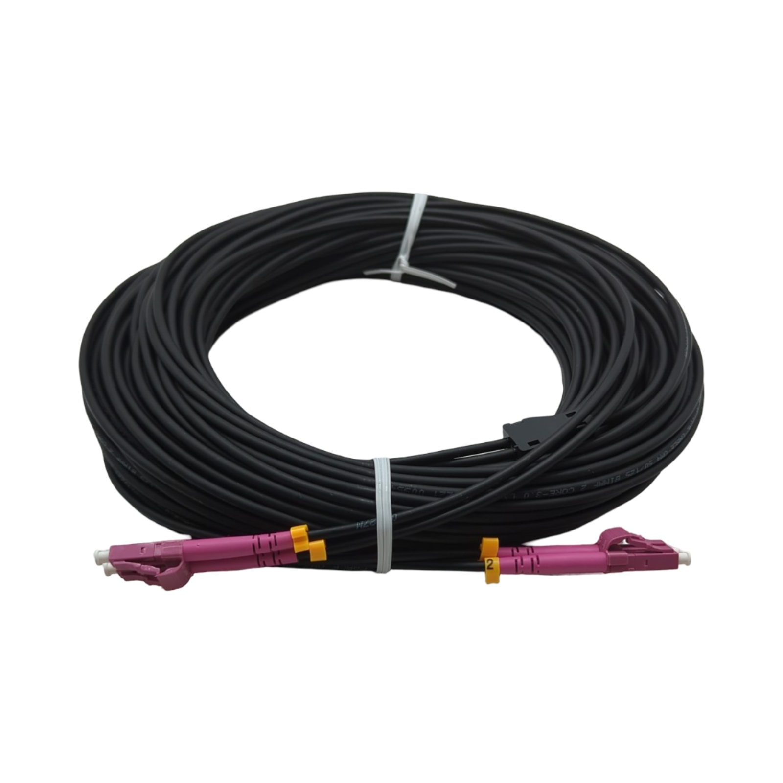 RamboCables OM4 LWL-Kabel gepanzert Duplex LC-LC Multimode LSZH Innen-Außen 30m