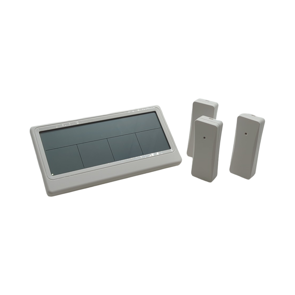 Digitale Funk Wetterstation mit 3 Außensensoren Thermometer Hygrometer Barometer 8,5 Zoll LCD Display