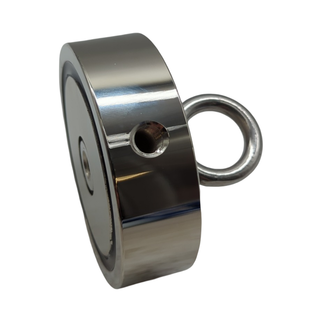 MEIXI Neodym Doppelseitiger Ösenmagnet 816KG Haftkraft mit 20m Seil und Handschuhen super stark Magnetfischen