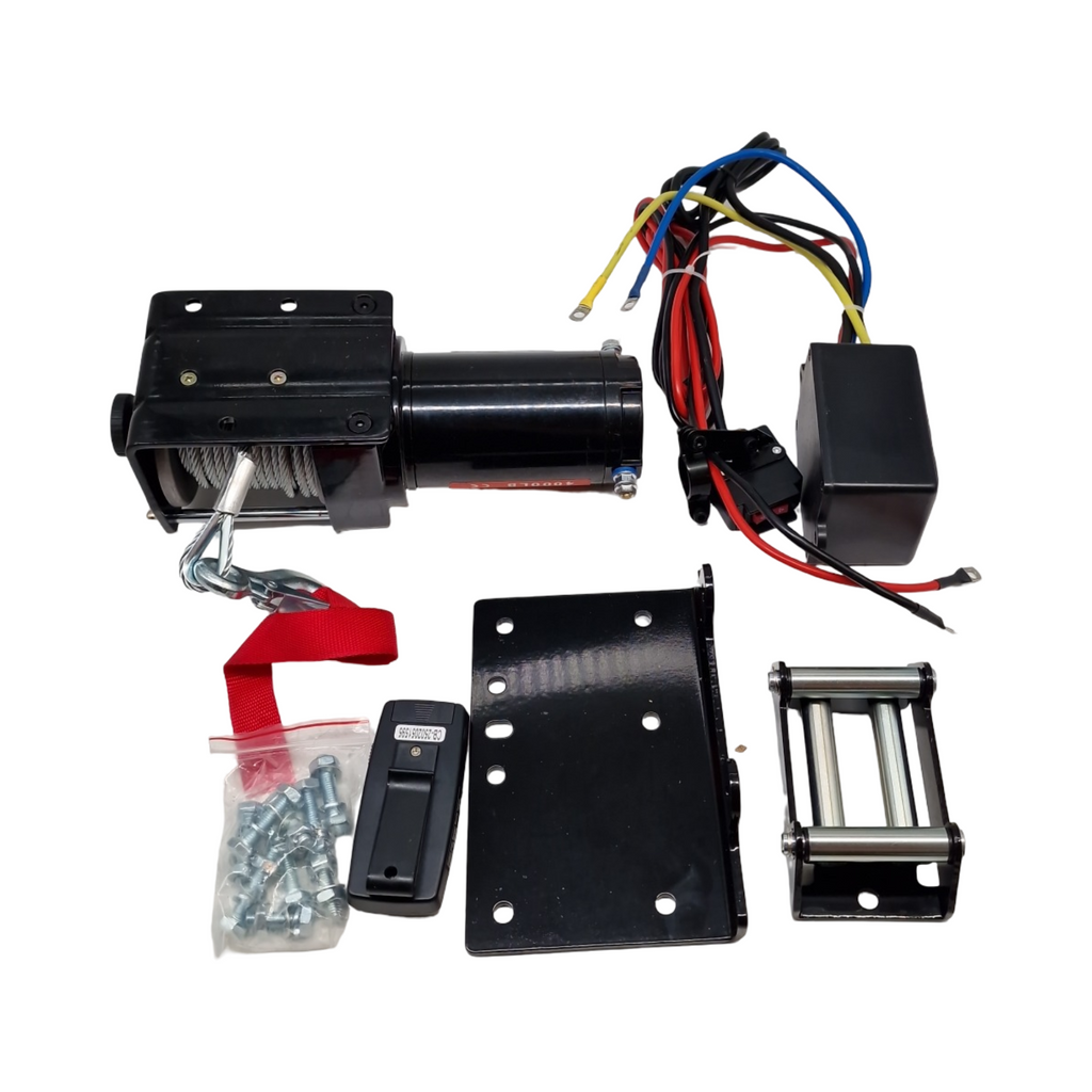 VEVOR 12V Seilwinde Offroad 4000 lbs 1814 kg Elektrowinde mit 7-Strang-Stahlkabel IP55 kabellos kabelgebunden