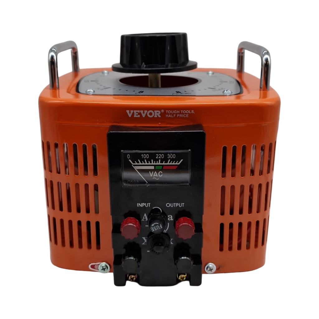 VEVOR Automatischer variabler Spannungstransformator 3000 VA 10A AC-Spannungsregler 230V Eingang 0–300V Ausgang 4 Sicherungen S...