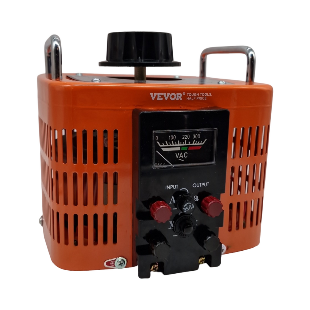 VEVOR Automatischer variabler Spannungstransformator 3000 VA 10A AC-Spannungsregler 230V Eingang 0–300V Ausgang 4 Sicherungen S...