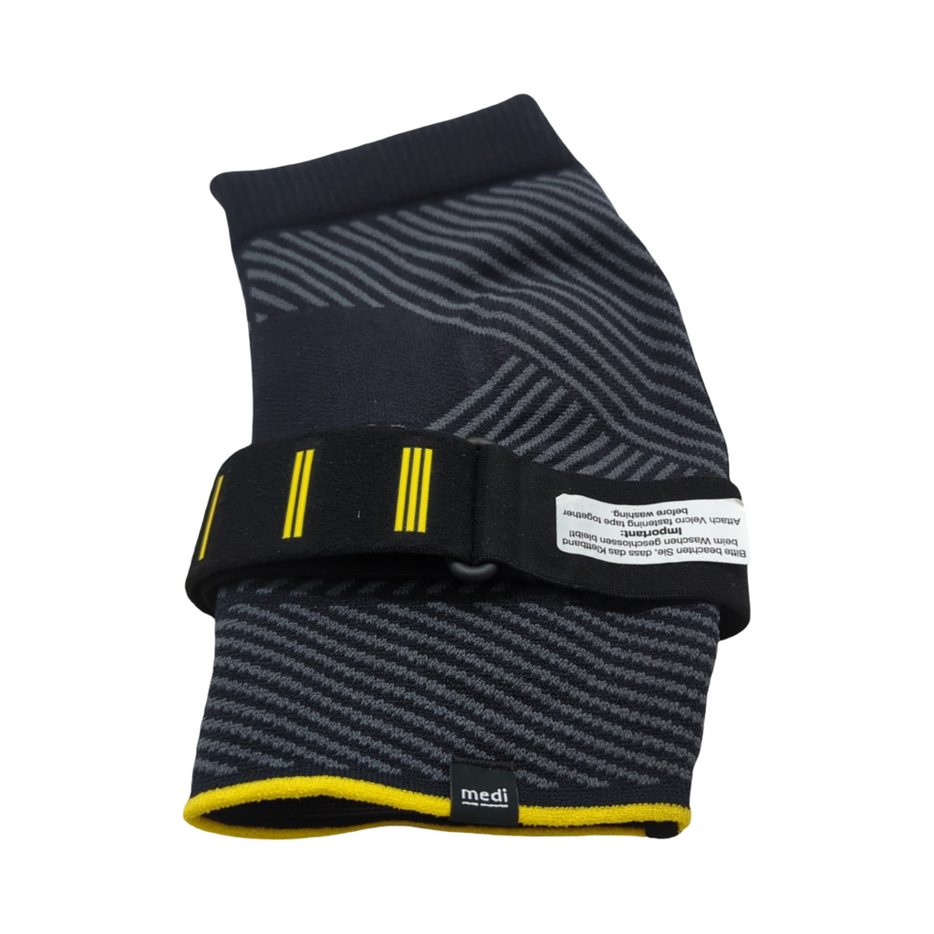 medi Epicomed E+motion 3.0 Ellenbogenbandage sportlich 3D-Silikon-Quarz-Pelotte Größe VI