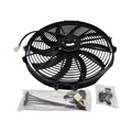 SHLPDFM Universal Kühlerlüfter 16 Zoll 12V 120W elektrisch mit Montagesatz