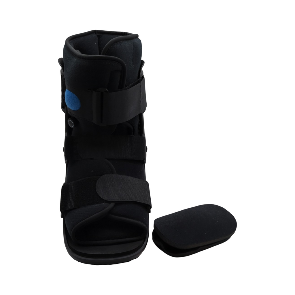 Shuyan Jiao aufblasbarer orthopädischer Wanderschuh für verstauchte Knöchel Dunkel Gr.L