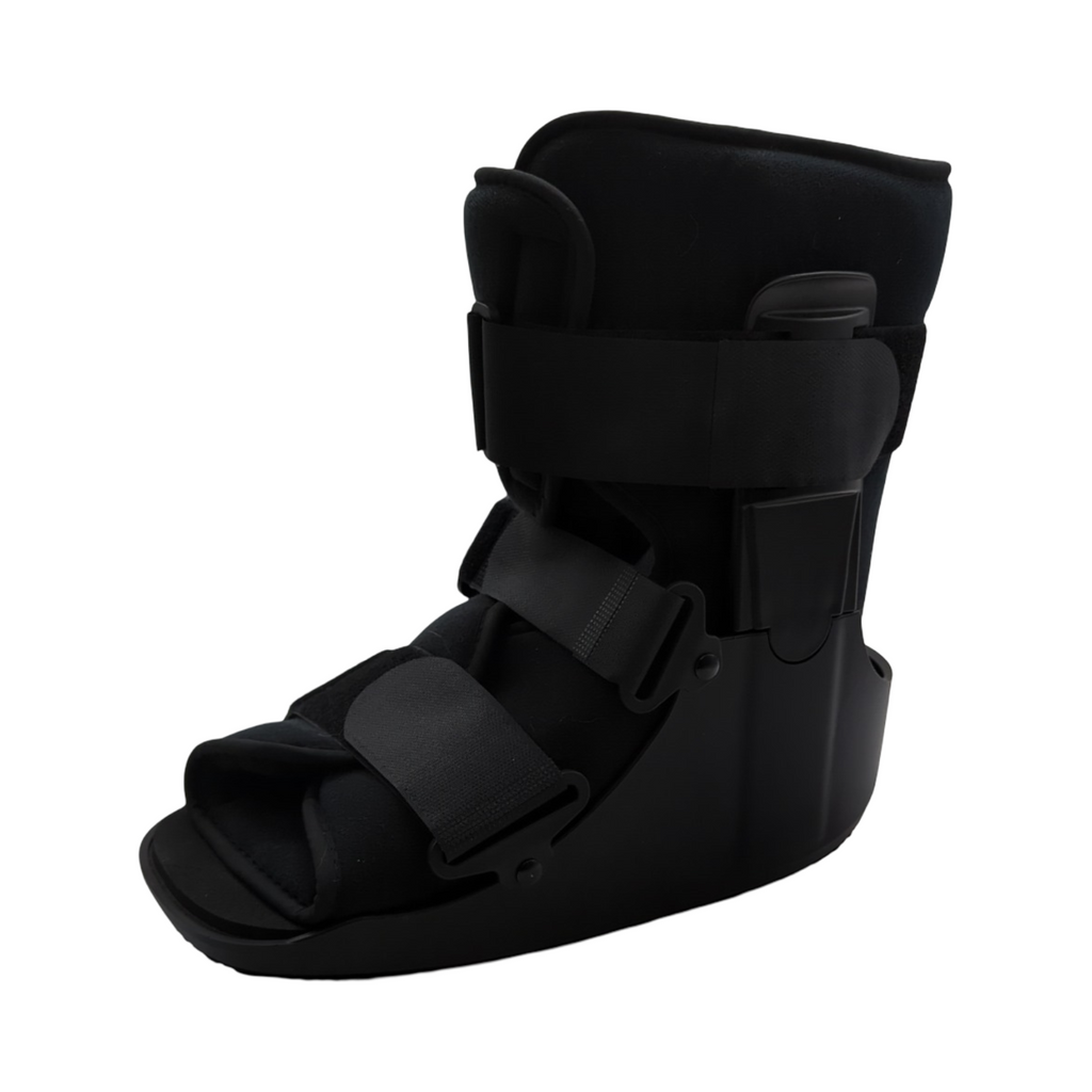 Shuyan Jiao aufblasbarer orthopädischer Wanderschuh für verstauchte Knöchel Dunkel Gr.L