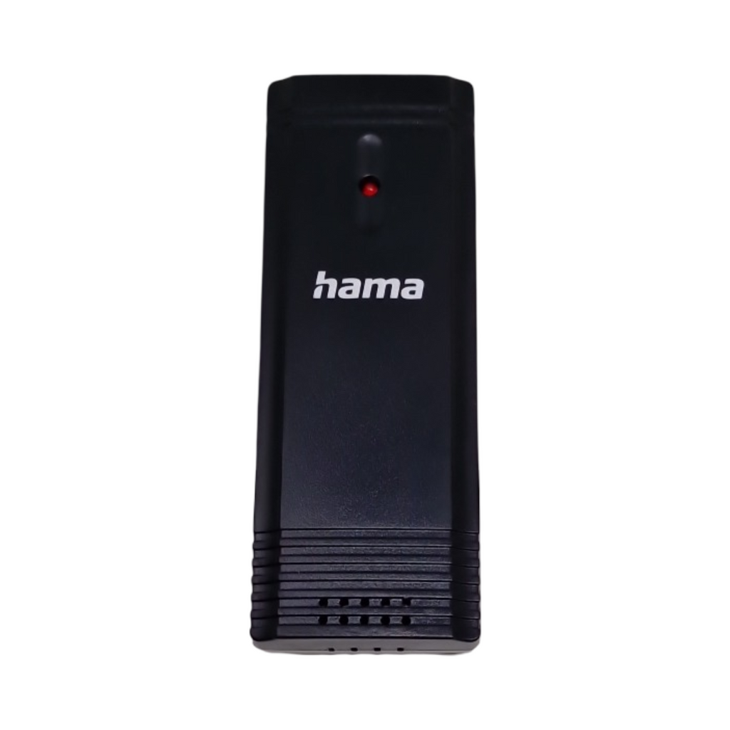 Hama Full Touch Wetterstation Funk mit Außensensor Schwarz LED Display Thermometer Hygrometer Barometer