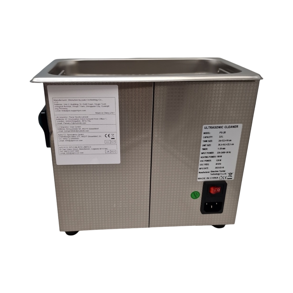 Creworks Ultraschallreiniger 3,2L Edelstahl mit Heizung Timer Degas Sanftmodus