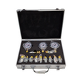 VEVOR Hydraulikdruck-Testset 250/400/600 bar 3 Messgeräte 11 Prüfkupplungen 3 Prüfschläuche für Bagger
