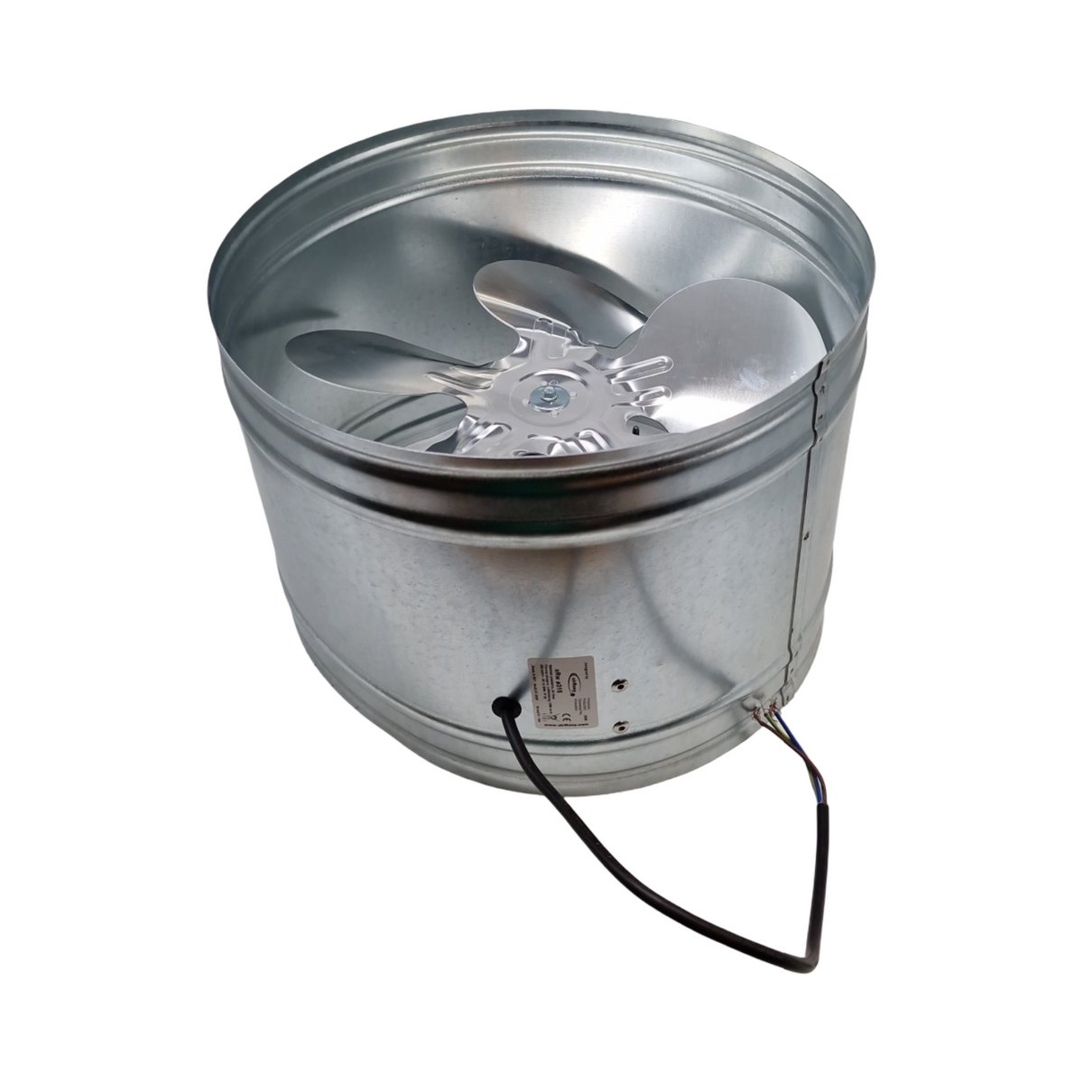 Axial Rohrventilator Zuluft Abluft Lüfter verzinkter Stahl Gehäuse wählbar 150-350 mm
