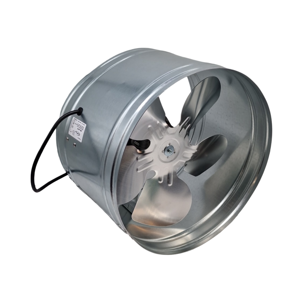 Axial Rohrventilator Zuluft Abluft Lüfter verzinkter Stahl Gehäuse wählbar 150-350 mm
