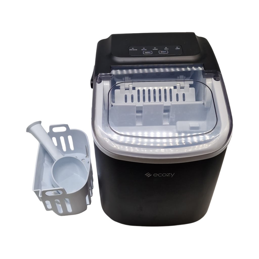 ecozy Eiswürfelmaschine selbstreinigend kompakt 2 Eiswürfelgrößen