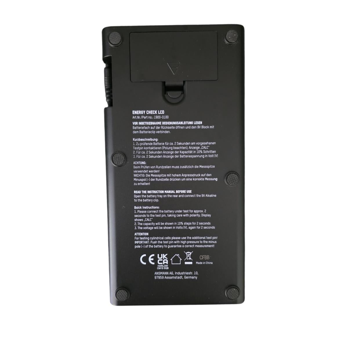 FINDMAG Batterietester für Knopfzellen Li-Ion Lithium Alkaline Zink-Luft 1,2-12V