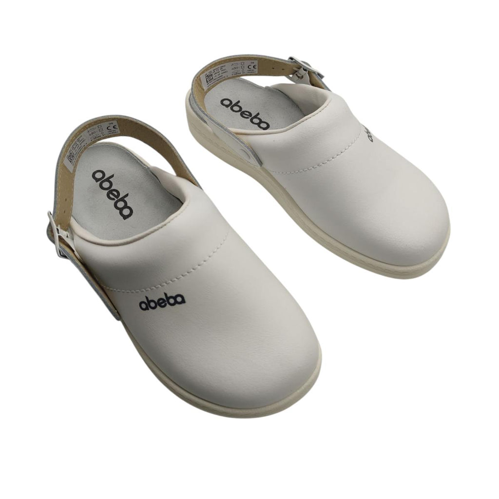 Abeba Clog 7021-38 Berufsschuh Glattleder weiß Größe 38